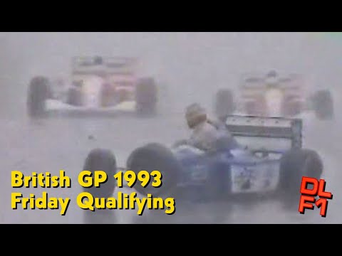 Grand Prix de Grande-Bretagne de Formule 1 1993 - Qualifications du vendredi (Conditions humides)...