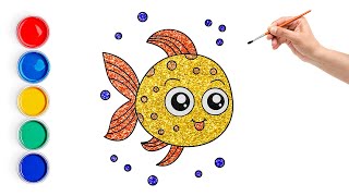 How to Draw a Goldfish for Kids Easy & Fun Underwater Art