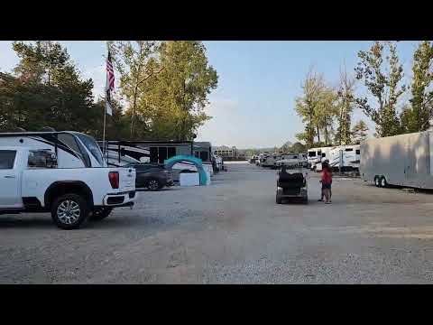 Twin Eagles Lake Drive through during 2023 Grand Design Midwest Rally