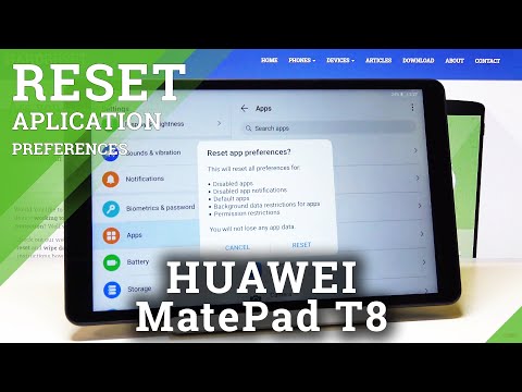 How to Reset App Preferences in HUAWEI MatePad T8 – Find App Section