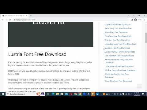 Lustria Font