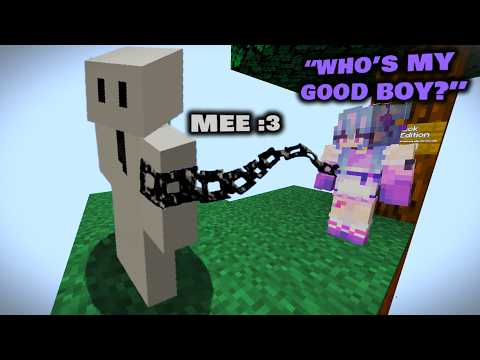 I Made A Mommy GF Play Minecraft With Me