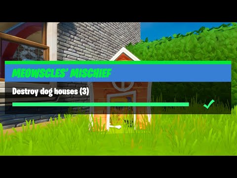 Destroy Dog Houses (3) All Locations - Fortnite Meowscles' Mischief Challenges