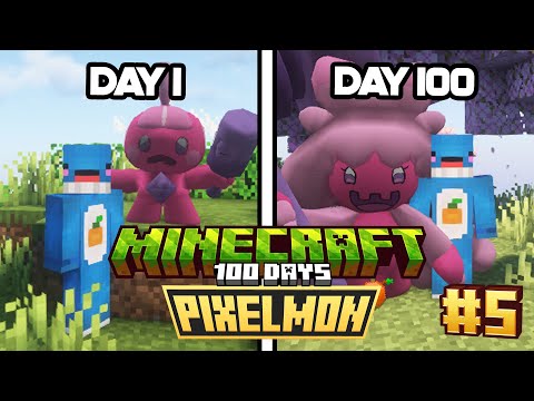 MINECRAFT PIXELMON 100 วัน | รับบทเป็นอาหวังสร้างทีมโปเกม่อนสุดสวยและน่ารัก EP.5