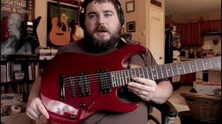 Video thumbnail for 7 String guitar review- Washburn WG-587 guitar review- The Frugal Musician by Brandon Martin