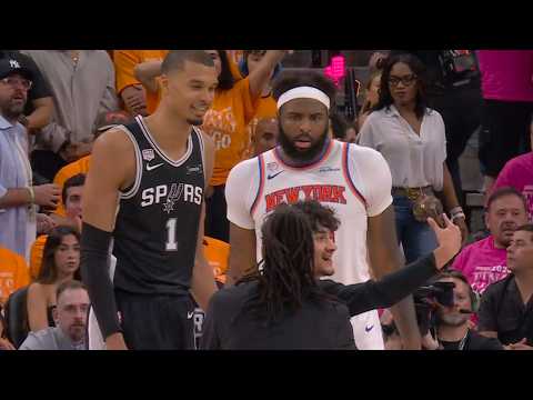 Fan runs on court to take selfie with Wemby during Game 1 of NBA Finals 😅