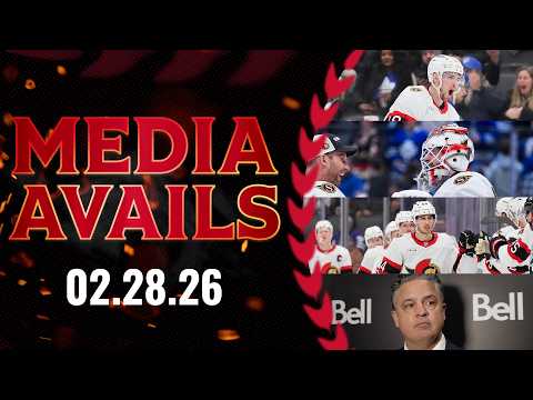 Drake Batherson, Dylan Cozens, Linus Ullmark, Travis Green Postgame Media vs TOR