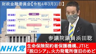浜田聡の質問 参議院財政金融委員会 2022年3月31日