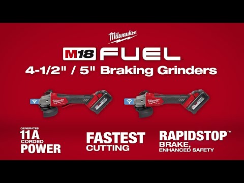 Milwaukee® M18 FUEL™ 4-1/2" / 5" Braking Grinders