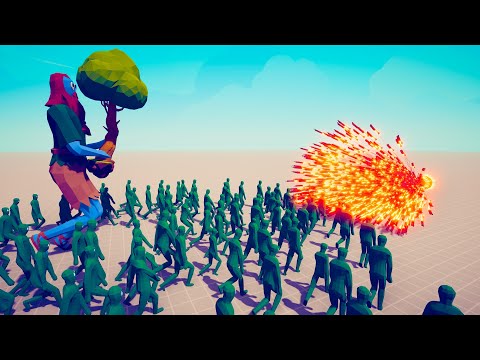 100x ZOMBIE + GIANT vs GODS ► Totally Accurate Battle Simulator TABS