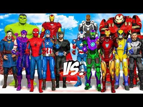 TEAM IRON MAN vs TEAM AVENGERS - EPIC SUPERHEROES WAR