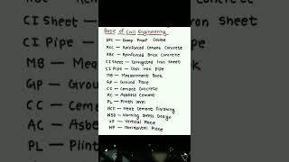 Basic Civil Engineering Knowledge | Civil Engineering Full Forms | Civil Engineer Akash Gupta