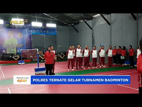 POLRES TERNATE GELAR TURNAMEN BADMINTON SAMBUT HUT KE-77 POLWAN