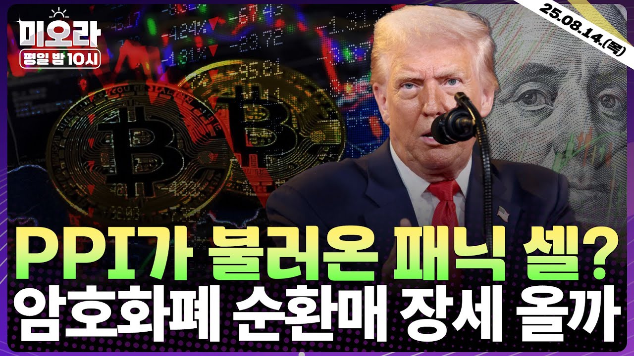 [LIVE] 7월 PPI 예상치 큰 폭으로 상회 | 골드만삭스 “관세 부담, 결국 소비자 몫” | 비트코인, 12만4천달러?