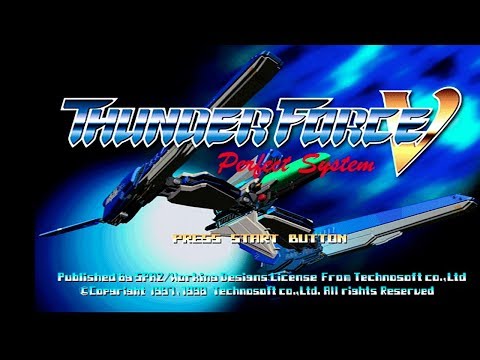 Thunder Force V (1998) - Playstation PS1 Gameplay