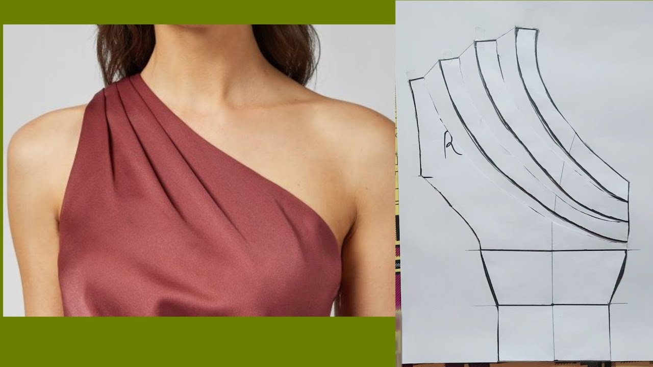 One shoulder bodice drape/ pleats/fullness/gathers Tutorial