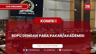 KOMISI I DPR RI RDPU DENGAN PARA PAKAR / AKADEMISI