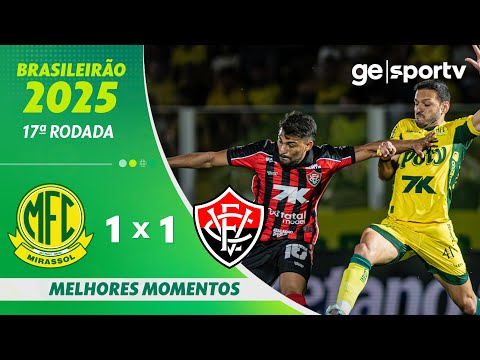 Gols e lances de Mirassol x Vitória