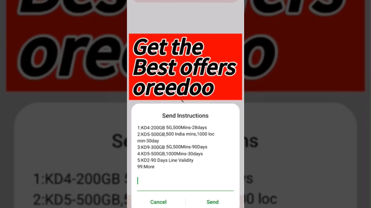 Get the Best offers in oreedoo sim! #oreedo #kuwait #shorts