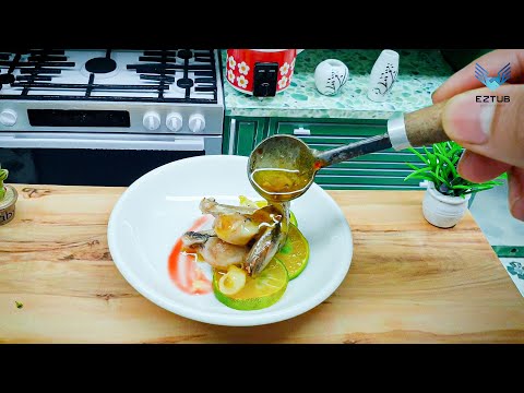 Make crispy fried frog served with lemon butter sauce | ASMR Miniature Cooking.