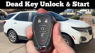 2018 - 2024 Chevy Equinox | How To Unlock, Open & Start With Dead Battery Remote Key Fob Not Working