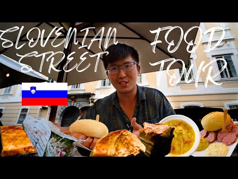 SLOVENIAN STREET FOOD TOUR 🇸🇮 - Burek, Sausages, Gibanica and Istrian Stew in Ljubljana, Slovenia!