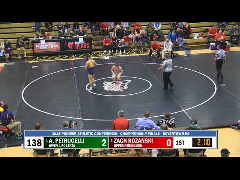 2018-02-17 138 lbs Antonio Petrucelli (Owen J. Roberts) vs Zach Rozanski (Upper Perkiomen)