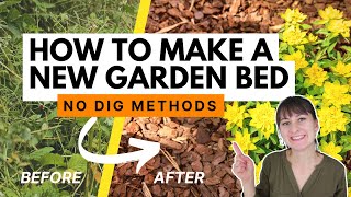 Easy recipes for creating a new garden bed WITHOUT DIGGING 🪴 Lawn Removal Part 1