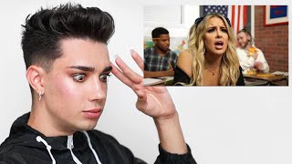 James Charles reacting to Tana Mongeau &quot;F**k Up”