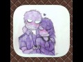 Фиолетовый парень и его девушка 