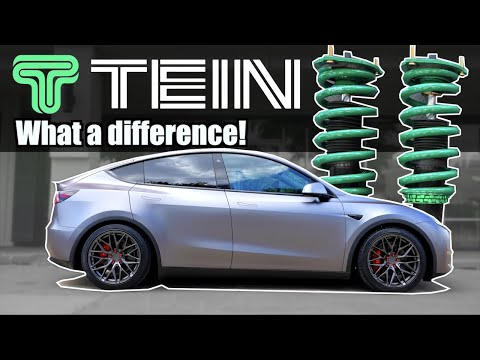 TEIN Flex Z Coilovers IMPROVE TESLA MODEL Y Handling & Comfort - First Drive Impressions