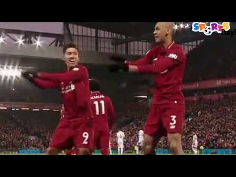Firmino & Fabinho Celebration 1000 goals of LFC at Anfield