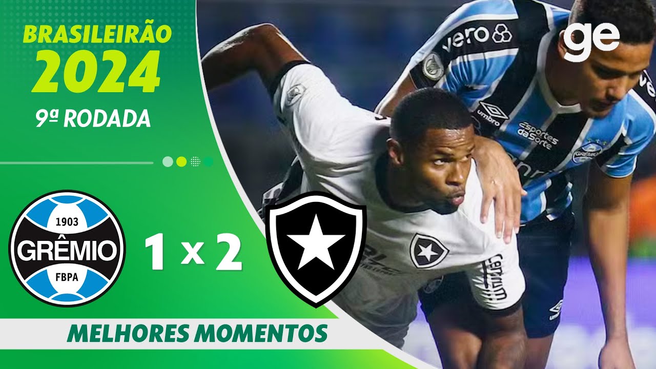 VÍDEO | Gols e melhores momentos da vitória do Botafogo sobre o Grêmio no Espírito Santo