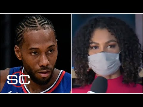 卡西-萊昂納德與塞爾吉-伊巴卡相撞後縫了8針 - Malika Andrews | SportsCenter (Kawhi Leonard received 8 stitches after collision with Serge Ibaka - Malika Andrews | SportsCenter)