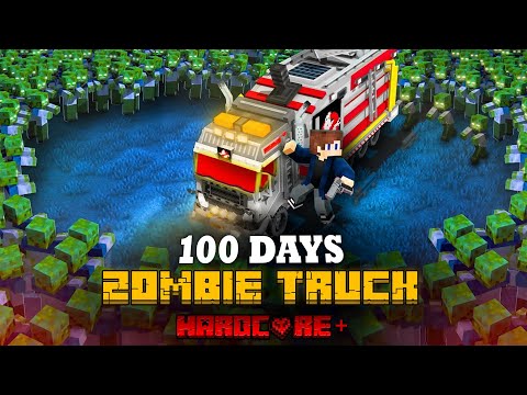 ZeeMan World - 100 DAYS ON A GHOST TRUCK INSIDE THE ZOMBIE APOCALYPSE IN MINECRAFT