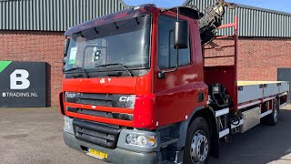 DAF CF 65 - HIAB 122E3-DUO - APK/TUV/MOT 9-26 - 40.960 flatbed truck | Image 4 - Autoline