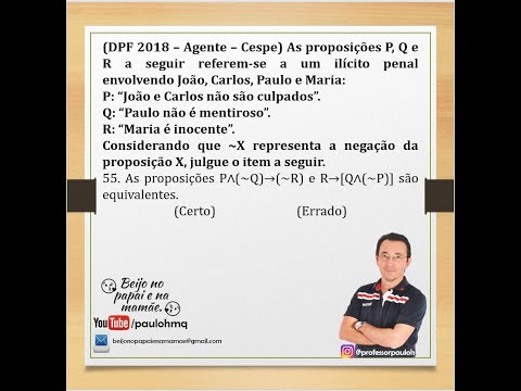 PF 2021 na área! Questão 55 - Agente 2018