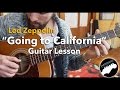 Led Zeppelin "Going to California" - Acoustic Fingerpicking Guitar Lesson 1-3