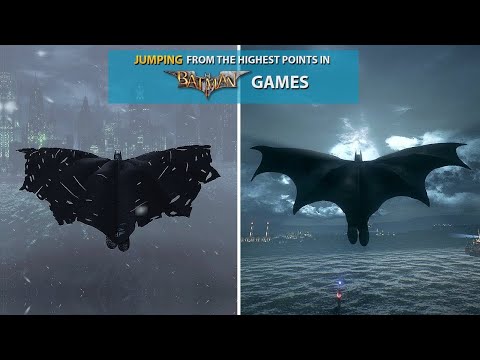 Jumping From the Highest Points in Batman Games!