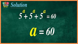 Find the value of a=?  Nice Exponential Olympiad Math problem | ✍️❓#math Simple