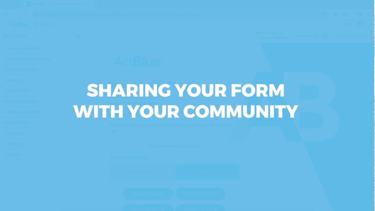 ActBlue: Creating a Community Form