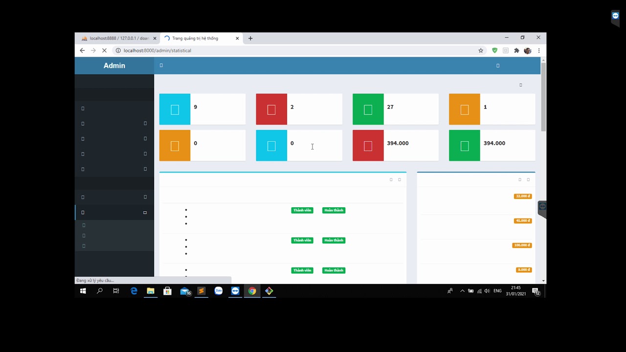 Chạy project website ẩm thực laravel  - Support đồ án