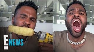 Jason Derulo Chips Teeth Eating Corn Attached to Power Drill | E! News