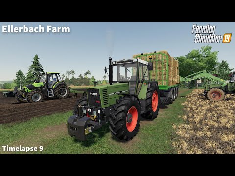 Selling Eggs, Cleaning Stables, Picking up Bales, Soil Preparation│Ellerbach│FS 19│Timelapse#09