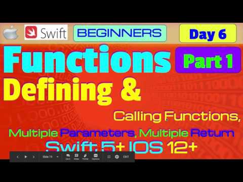 IOS , Swift 5, Interview Theory, Tutorial, #06 P1: Functions ( Defining and Calling )