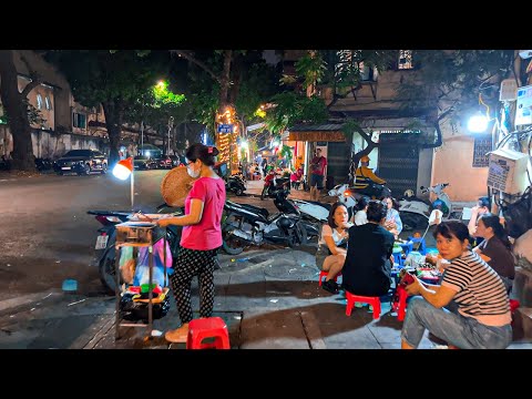 Vida noturna em Hanói, Vietnã - Excursão a pé pelo bairro antigo de Hanói - Rua pedonal em Hanói