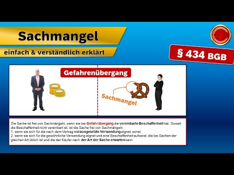 § 434 BGB // Sachmangel beim Kaufvertrag - 👨🏼‍🎓 EINFACH ERKLÄRT 👩🏼‍🎓