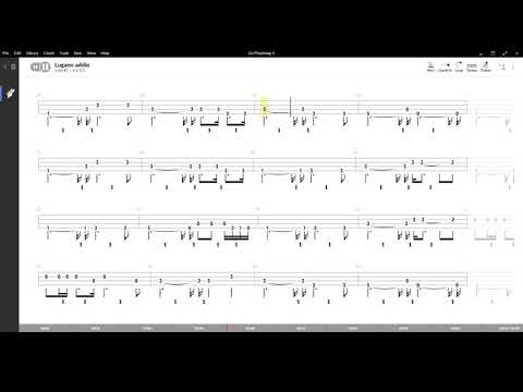 Lugano addio ( Ivan graziani ) ,Tablatura e base Senza Basso - Backing bass track-NO BASS