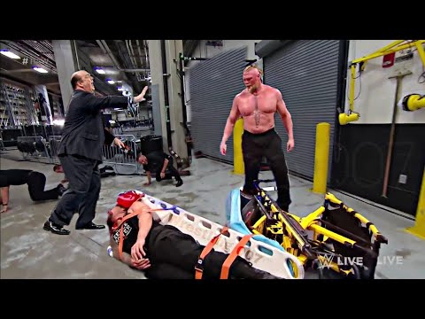 Brock Lesnar Destroys Roman Reigns's Security Guards|