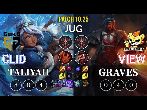 GEN Clid Taliyah vs SG-S View Graves Jungle - KR Patch 10.25